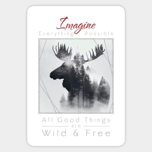 Moose Nature Outdoor Imagine Wild Free Sticker